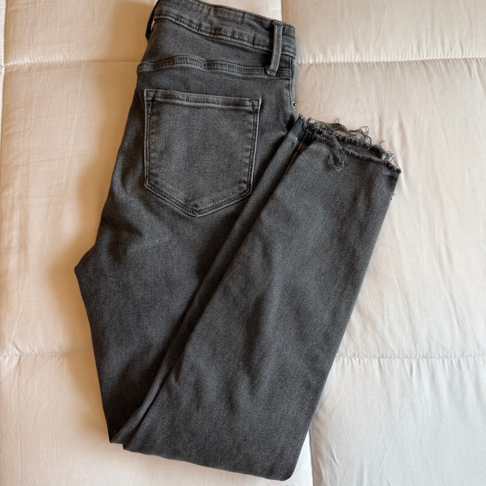 Women's Distressed Gray Jeans